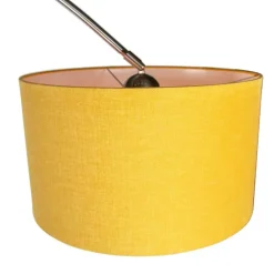 Booglamp staal met gele kap 35/35/20 - XL