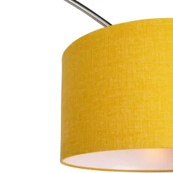 Booglamp staal met gele kap 35/35/20 - XL