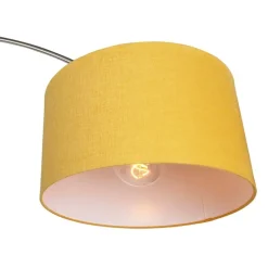 Booglamp staal met gele kap 35/35/20 - XL