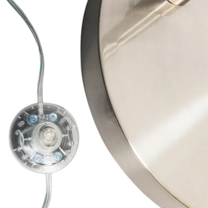 Booglamp staal met gele kap 35/35/20 - XL