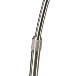 Booglamp staal met marmeren voet wit verstelbaar - XXL