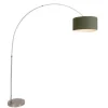Booglamp staal mosgroene kap 50/50/25 - XL