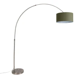 Booglamp staal mosgroene kap 50/50/25 - XL