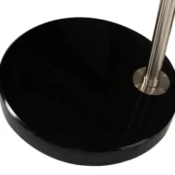 Booglamp staal stoffen kap wit 50 cm - XXL