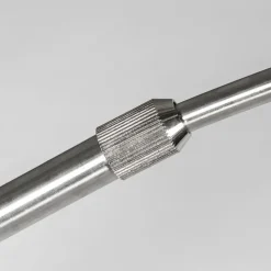 Booglamp staal stoffen kap wit 45 cm - XXL