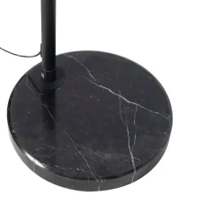 Booglamp zwart velours kap zwart met goud 50 cm - XXL