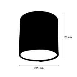 Boucle lampenkap wit 20/20/20