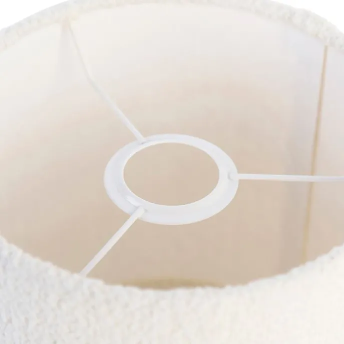 Boucle lampenkap wit 20/20/20