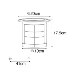 Buiten grondspot staal AR111 verstelbaar IP65 - Delux Honey
