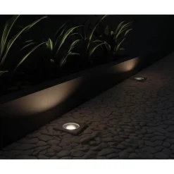 Buiten grondspot zwart vierkant verstelbaar IP65 - Delux