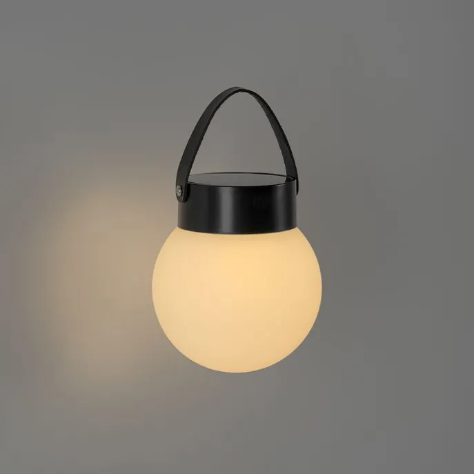 Buiten hanglamp zwart incl. LED 3-staps dimbaar solar - Cornelia