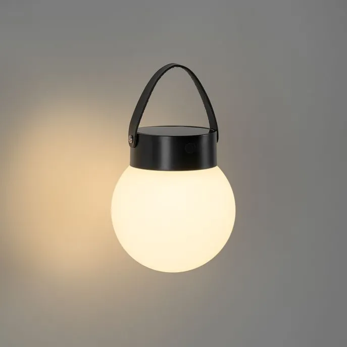 Buiten hanglamp zwart incl. LED 3-staps dimbaar solar - Cornelia