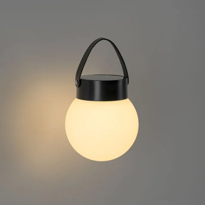 Buiten hanglamp zwart incl. LED 3-staps dimbaar solar - Cornelia