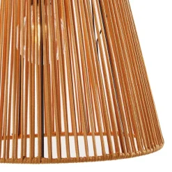 Buiten hanglamp zwart met oranje kappen van touw 3-lichts IP44 - Cava Jayla