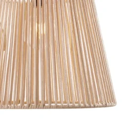 Buiten hanglamp zwart met beige kappen van touw 3-lichts IP44 - Cava Jayla