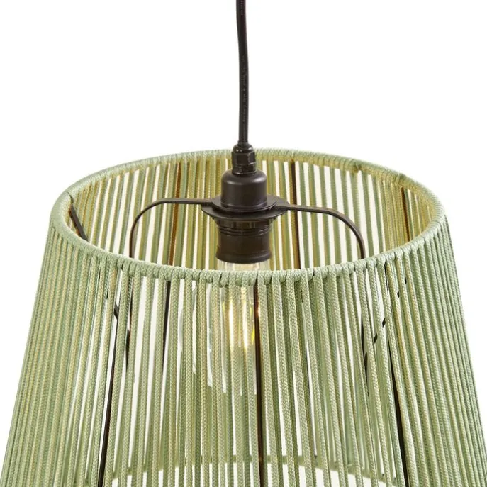 Buiten hanglamp zwart met multicolor kappen van touw 3-lichts IP44 - Cava Jayla