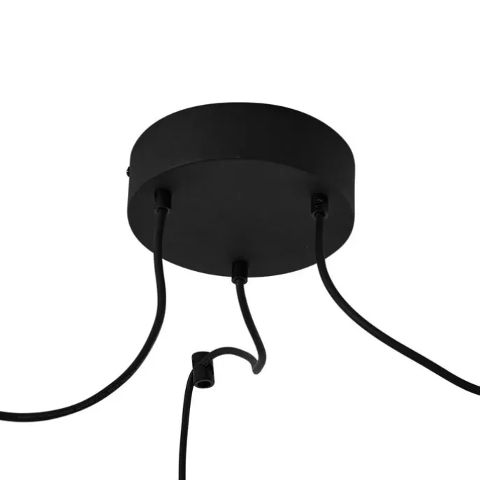 Buiten hanglamp zwart met multicolor kappen van touw 3-lichts IP44 - Cava Jayla