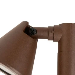 Buiten paaltje roestbruin met grondpin en kabelmof 60cm IP44 - Ciara