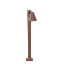 Buiten paaltje roestbruin met grondpin en kabelmof 60cm IP44 - Ciara