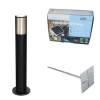 Buiten paaltje zwart met grondpin en kabelmof 50cm IP44 - Boris