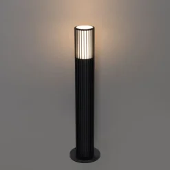 Buiten paaltje zwart met grondpin en kabelmof 50cm IP44 - Boris