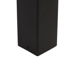 Buiten paaltje zwart opaal glas 70 cm grondpin en kabelmof - Denmark