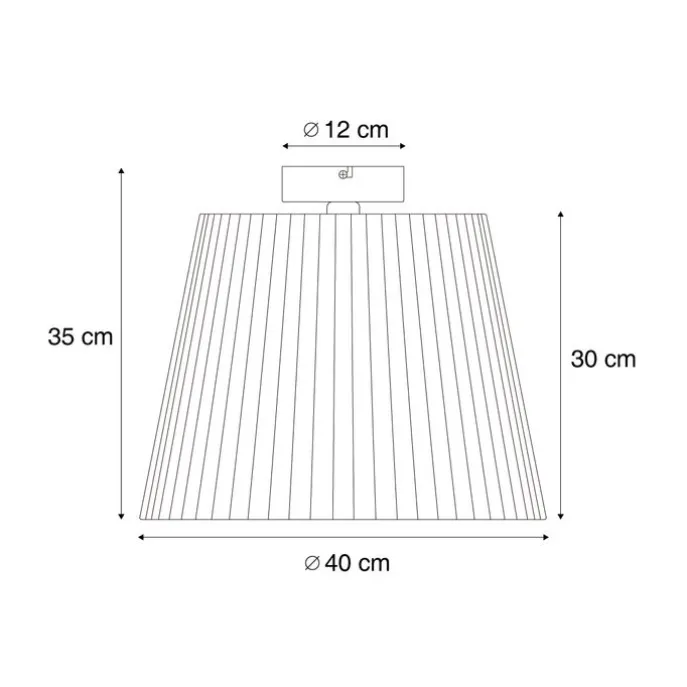 Buiten plafondlamp met beige touw IP54 - Jayla