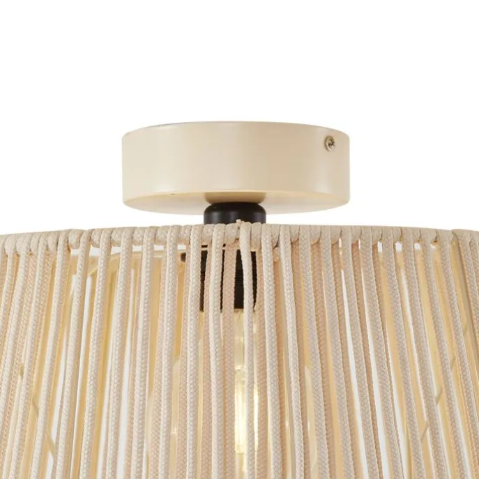 Buiten plafondlamp met beige touw IP54 - Jayla