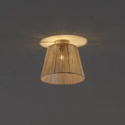 Buiten plafondlamp met beige touw IP54 - Jayla