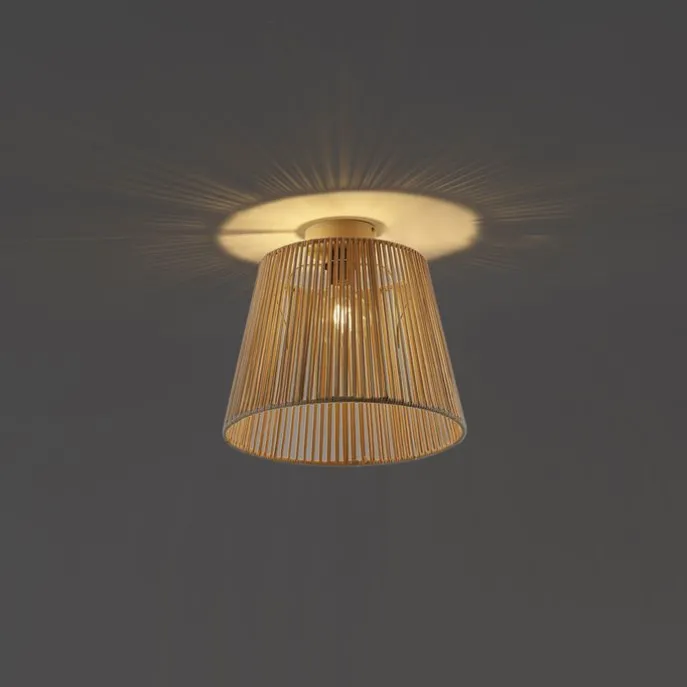 Buiten plafondlamp met beige touw IP54 - Jayla