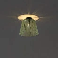 Buiten plafondlamp met groen touw IP54 - Jayla
