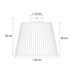 Buiten plafondlamp met oranje touw IP54 - Jayla