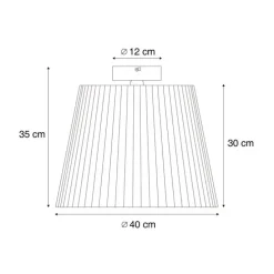 Buiten plafondlamp met zwart touw IP54 - Jayla
