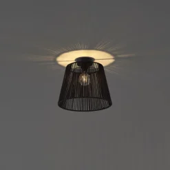 Buiten plafondlamp met zwart touw IP54 - Jayla
