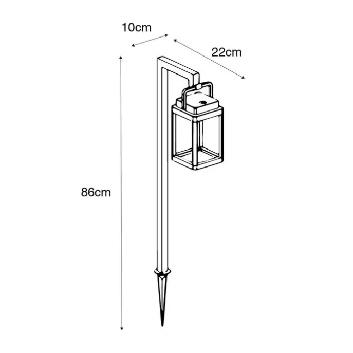 Buiten prikspot donkergrijs incl. LED oplaadbaar - Yara