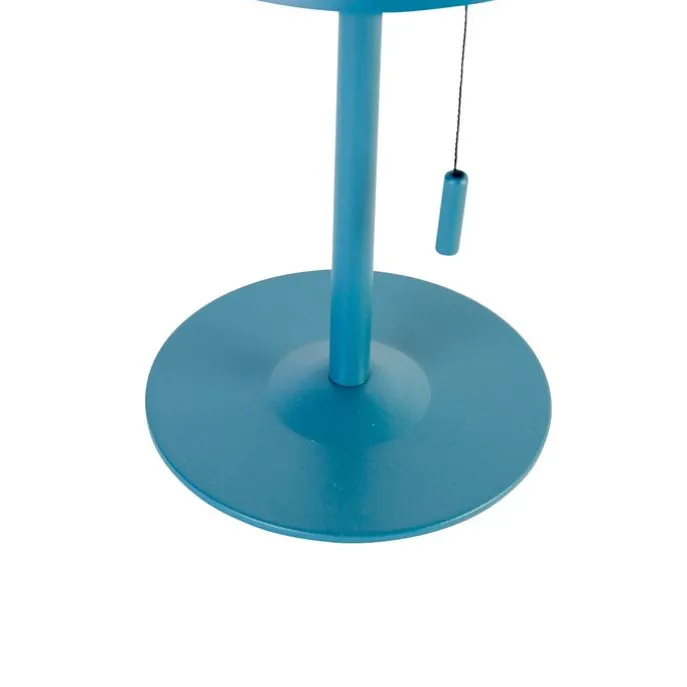 Buiten tafellamp blauw incl. LED 3-staps dimbaar oplaadbaar en solar - Ferre