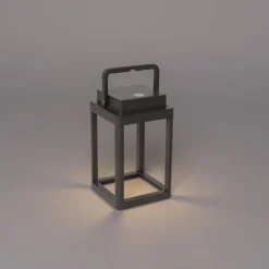 Buiten tafellamp donkergrijs incl. LED oplaadbaar - Yara