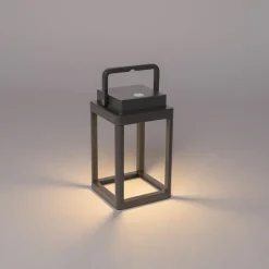 Buiten tafellamp donkergrijs incl. LED oplaadbaar - Yara