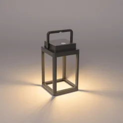Buiten tafellamp donkergrijs incl. LED oplaadbaar - Yara
