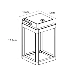 Buiten tafellamp donkergrijs incl. LED oplaadbaar - Yara