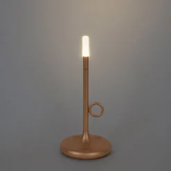 Buiten tafellamp goud incl. LED met touch dimmer oplaadbaar - Sjarel