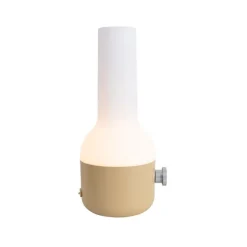 Buiten tafellamp goud met wit incl. LED oplaadbaar IP44 - Haard