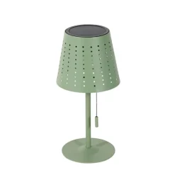 Buiten tafellamp groen incl. LED 3-staps dimbaar oplaadbaar en solar - Ferre