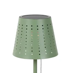 Buiten tafellamp groen incl. LED 3-staps dimbaar oplaadbaar en solar - Ferre