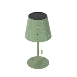 Buiten tafellamp groen incl. LED 3-staps dimbaar oplaadbaar en solar - Ferre