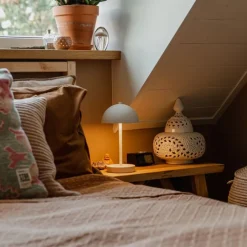 Buiten tafellamp mushroom wit oplaadbaar 3-staps dimbaar - Keira