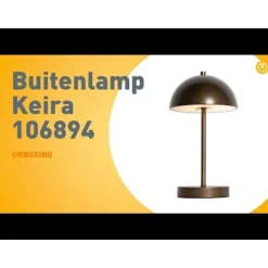 Buiten tafellamp mushroom donkerbrons oplaadbaar - Keira