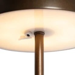 Buiten tafellamp mushroom donkerbrons oplaadbaar - Keira