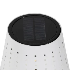 Buiten tafellamp wit incl. LED 3-staps dimbaar oplaadbaar en solar - Ferre