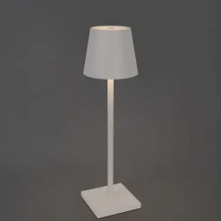 Buiten tafellamp wit incl. LED met touch dimmer oplaadbaar - Janet